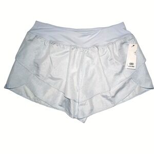 LEG3ND Pebble Blue Women's XL Shorts Layered White Lightweight Running Walking